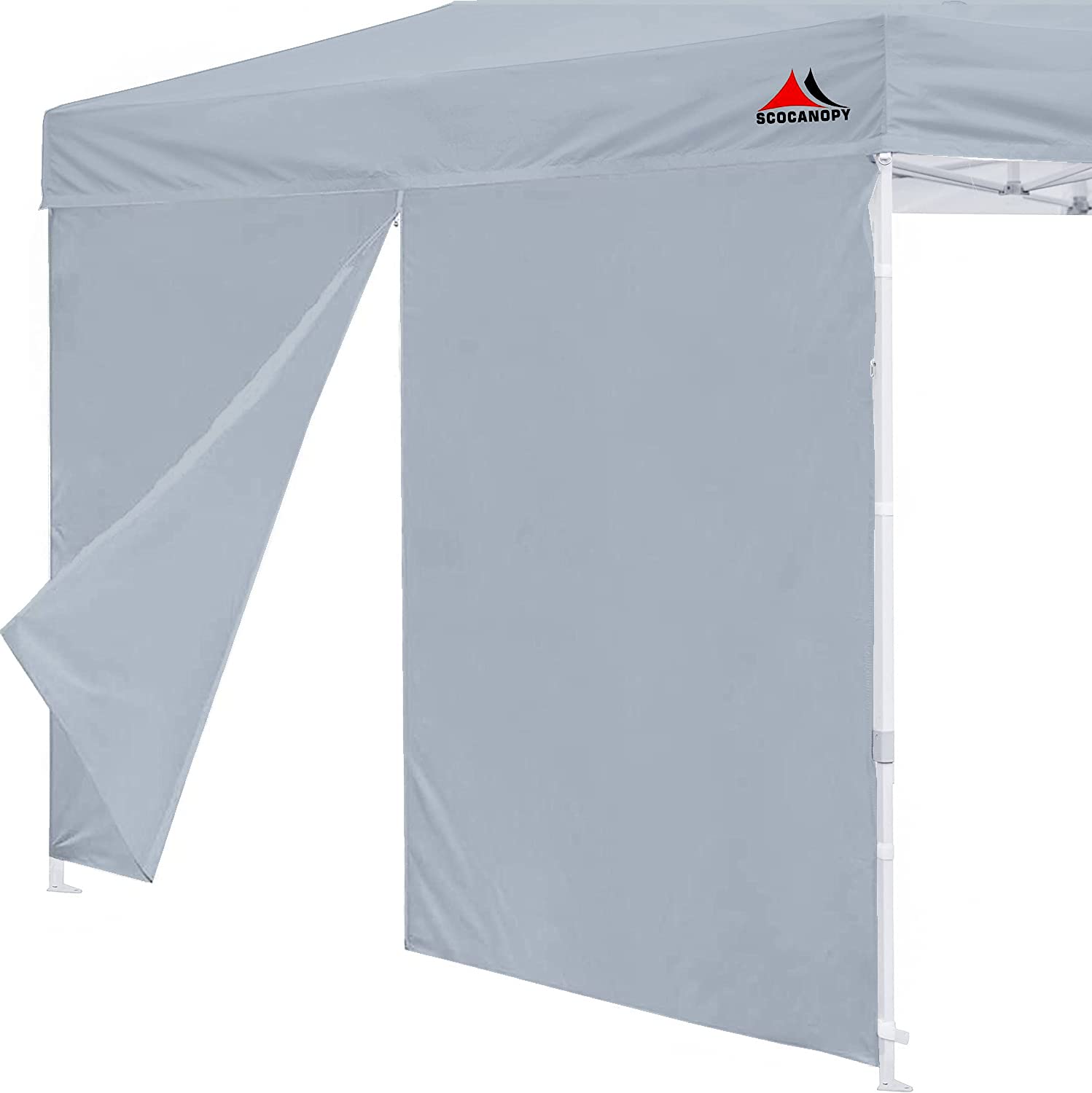Scocanopy Door For 10X10 Canopy Frame One Central Zipper Design For Easy Entry And Exit,1 Pack Canopy Door Only,Grey
