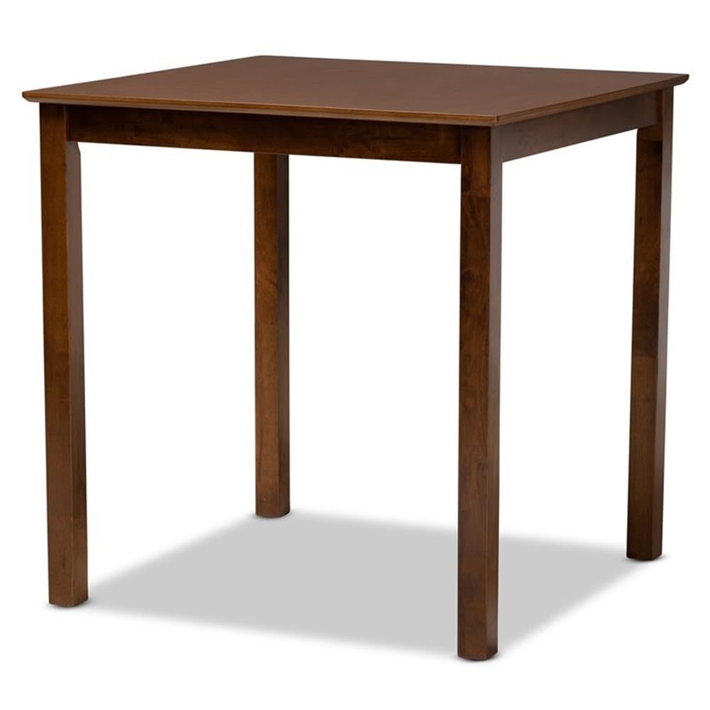 Baxton Studio Nicolette Modern and Contemporary Walnut Brown Finished Wood 5-Piece Pub Set