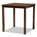 Baxton Studio Nicolette Modern and Contemporary Walnut Brown Finished Wood 5-Piece Pub Set