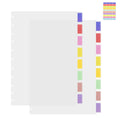Sulicre 2 Sets Discbound Notebook Accessories, 8 Tabs Letter-Sized Poly Binder Dividers For Discbound Notebooks, Happy Planner D