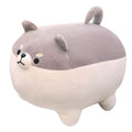 EHOTONG Shiba Inu Dog Plush Pillow, Corgi Stuffed Animal Plush Toy Hug Pillow Gifts for Girl Boy (Gray, 11.8in)