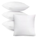 Hannah Linen Throw Pillows - 18X18 Pillow Insert Set Of 4 - Throw Pillows For Couch & Bed - Soft & Comfortable Square Pillows -