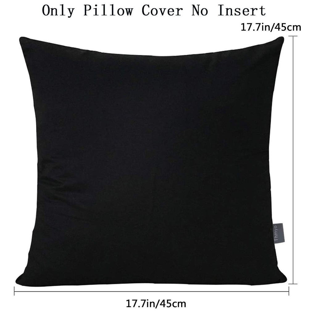 Thmyo 4-Pack 100% Cotton Comfortable Solid Decorative Throw Pillow Case Square Cushion Cover Pillowcase Sublimation Blank Pillow