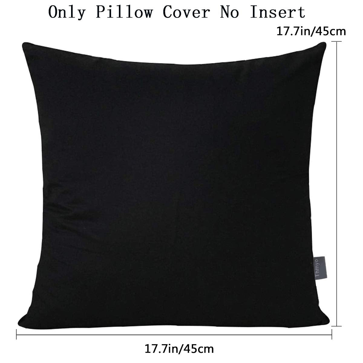 Thmyo 4-Pack 100% Cotton Comfortable Solid Decorative Throw Pillow Case Square Cushion Cover Pillowcase Sublimation Blank Pillow