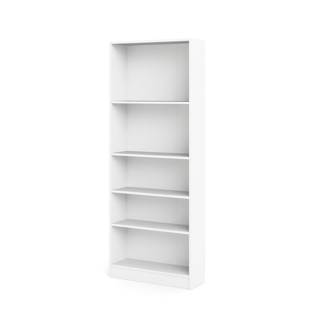 Basic Tall Wide 5 Shelf Bookcase, White