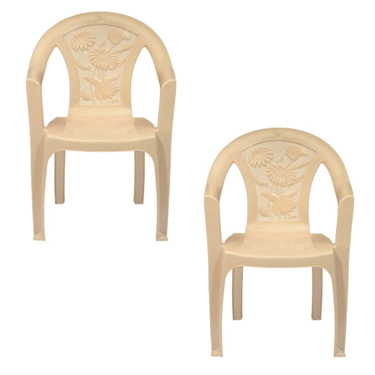 Styleseat Plastic Chair Plastic Chairs For Dining Room, Bedroom, Living Room | Comfortable Back | Box Legs |Bearing Capacity Up