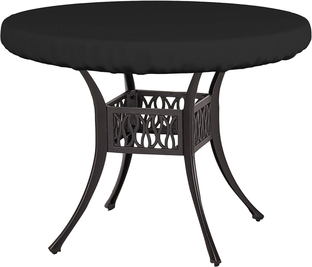 Covers & All Round Table Top Cover, 12 Oz Waterproof Uv & Weather Resistant Patio Table Cover, Outdoor Table Cover For Patio Outdoor Furniture & Coffee Table (30' Dia X 4' H Inches, Black)