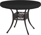 Covers & All Round Table Top Cover, 12 Oz Waterproof Uv & Weather Resistant Patio Table Cover, Outdoor Table Cover For Patio Outdoor Furniture & Coffee Table (54' Dia X 4' H Inches, Black)