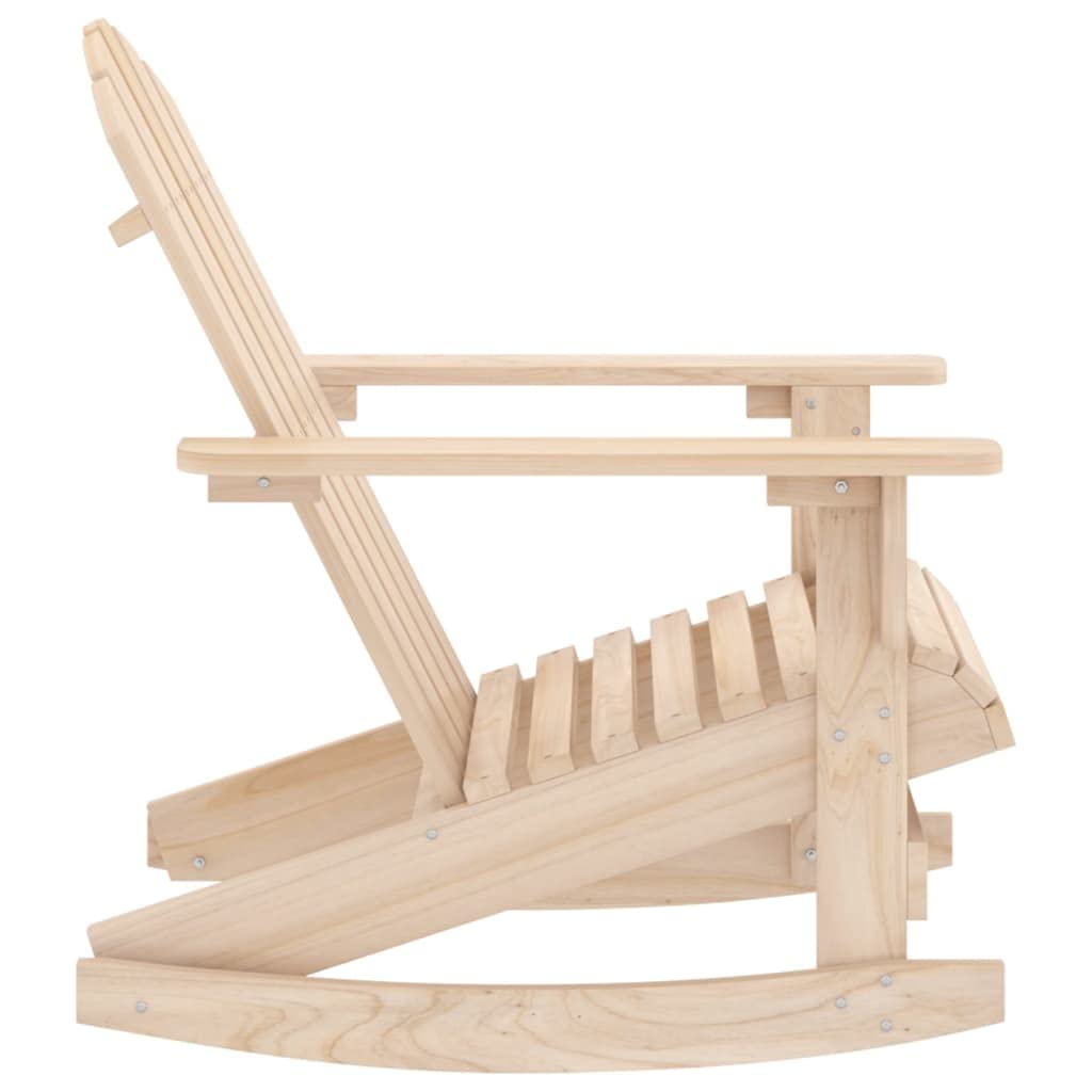 vidaXL Adirondack Rocking Chair for Patio & Garden - Solid Fir Wood Construction - Ergonomic Design - Classic Brown Finish - Easy Assembly - Weather Resistant