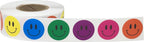 Multi Colored Happy Face Labels 0.75 Inch 500 Total Adhesive Stickers