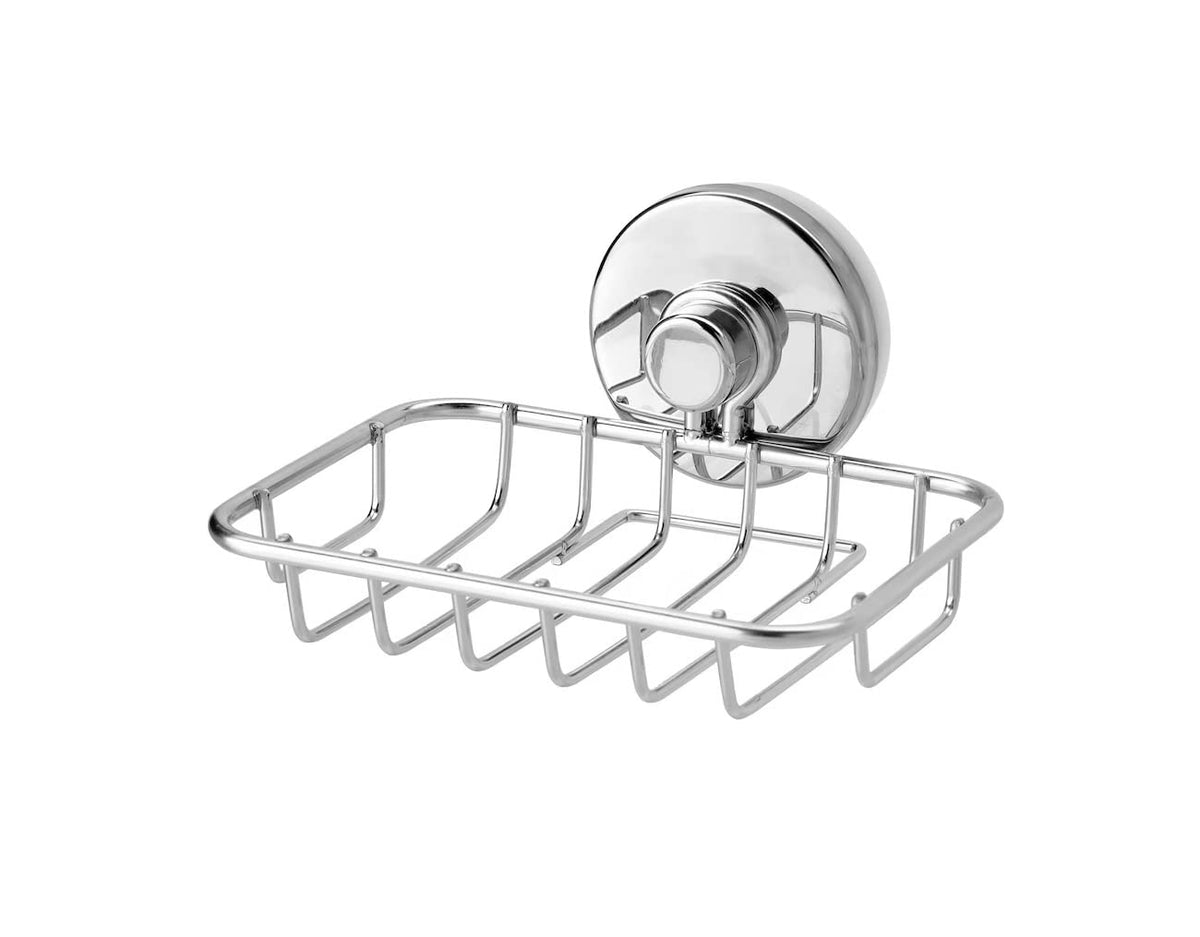 Ikea TSSP Soap Dish with Suction Cup, zinc Plated(Length: 13 cm (5 ) Width: 11 cm (4 ))