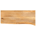 vidaXL Table Top Live Edge 55.1inchx11.8inchx1inch Solid Wood Mango