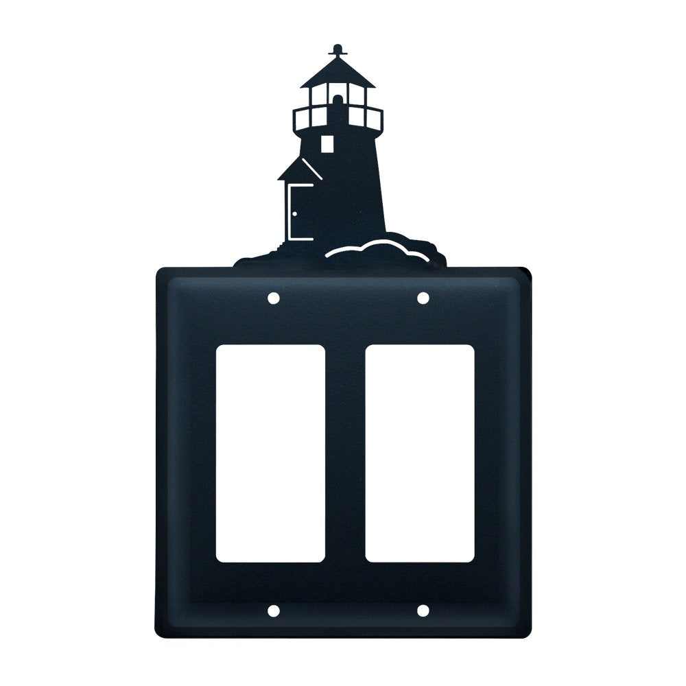 Village Wrought Iron Lighthouse Double GFCI Cover