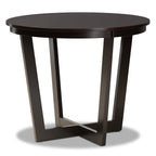 Baxton Studio Brava Modern and Contemporary Two-Tone Dark Brown and Walnut Brown Finished Wood 5-Piece Dining Set