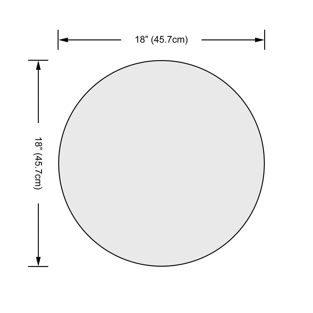 Dulles Glass 18' Round Glass Table Top - Tempered- 1/4' Thick - Flat Polished Glass