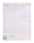 Talia Discbound Notebook Refills (Weekly Undated Layout, Midsize (7.5In X 9.75In))