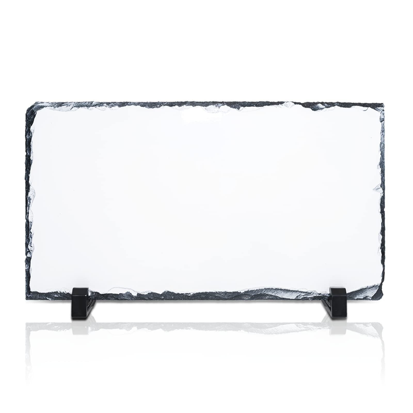 MR.R Sublimation Blank Rectangular Rock Slate Photo Plaque Picture Frame, Customized Photo Frame Novelty For Wedding,Birthday,Ba