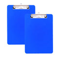 Tfdlcg Zm 2 Pack Blue Clipboard With Pen Holder,Standard A4 Letter Size,Thickened Clip Boards 8.5X11 Heavy Duty,Plastic Low Prof