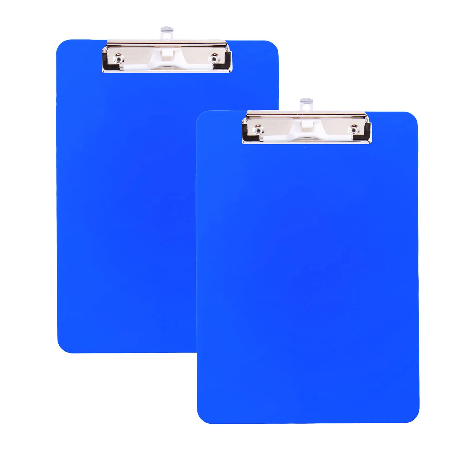 Tfdlcg Zm 2 Pack Blue Clipboard With Pen Holder,Standard A4 Letter Size,Thickened Clip Boards 8.5X11 Heavy Duty,Plastic Low Prof