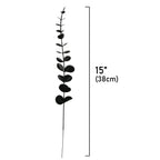 Tinsow 26 Pcs Black Artificial Eucalyptus Stems Faux Halloween Flowers Eucalyptuses Real Touch Leaf Centerpiece Home Decor (26,