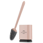 Sellemer Toilet Brush and Holder Set - Flexible Toilet Bowl Brush Head with Silicone Bristles, Compact Size for Storage and Orga