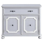 Acme Enyin Wooden Rectangular 1-Drawer Storage Cabinet With Double Door In Gray