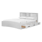 Better Home Products California Wooden Full Captains Bed in White