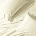 Royal Tradition Solid 300-Thread-Count, 100-Percent Cotton Percale Full Size Bed Sheets Set, Ivory