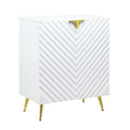 ACME Furniture White Wooden Console Table with Adjustable Shelves