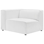Modway Mingle Vegan Leather 5-Piece Sectional Sofa, White