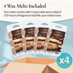 Candle Warmers Etc Classic Wax Melts 2.5Oz, Mahogany Teak Fragrance (4-Pack) - Each Pack Has X4 2.5 Oz Wax Melts And 30 Hours Of