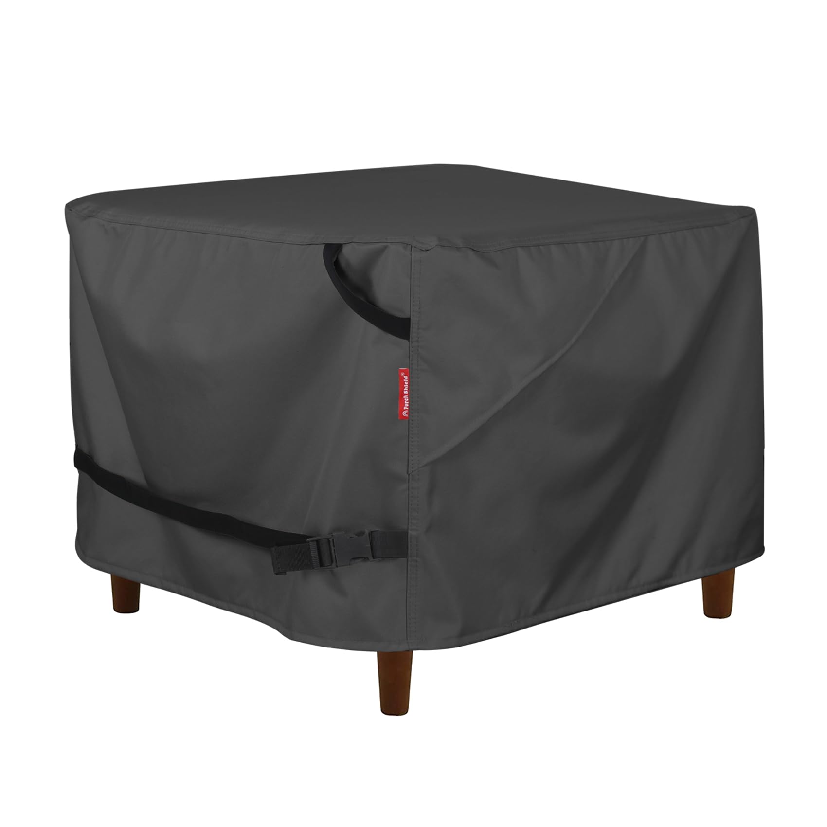 Porch Shield Patio Ottoman Cover - Waterproof Outdoor Square Side Table Covers - 31L X 31W X 18H Inch, Black