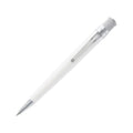 Retro 1951 Tornado Classic Lacquer White Rollerball Pen - Glow In The Dark, Chrome Accents, Knurl Twist-Top, Smooth Rollerball R