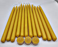 6 Pairs, 12 x7/8 INCH (12 Candles) - Beeswax Early American Style Hand Dipped Taper Candles - 6, 9.5 and 12 Inch - Sold in Pairs