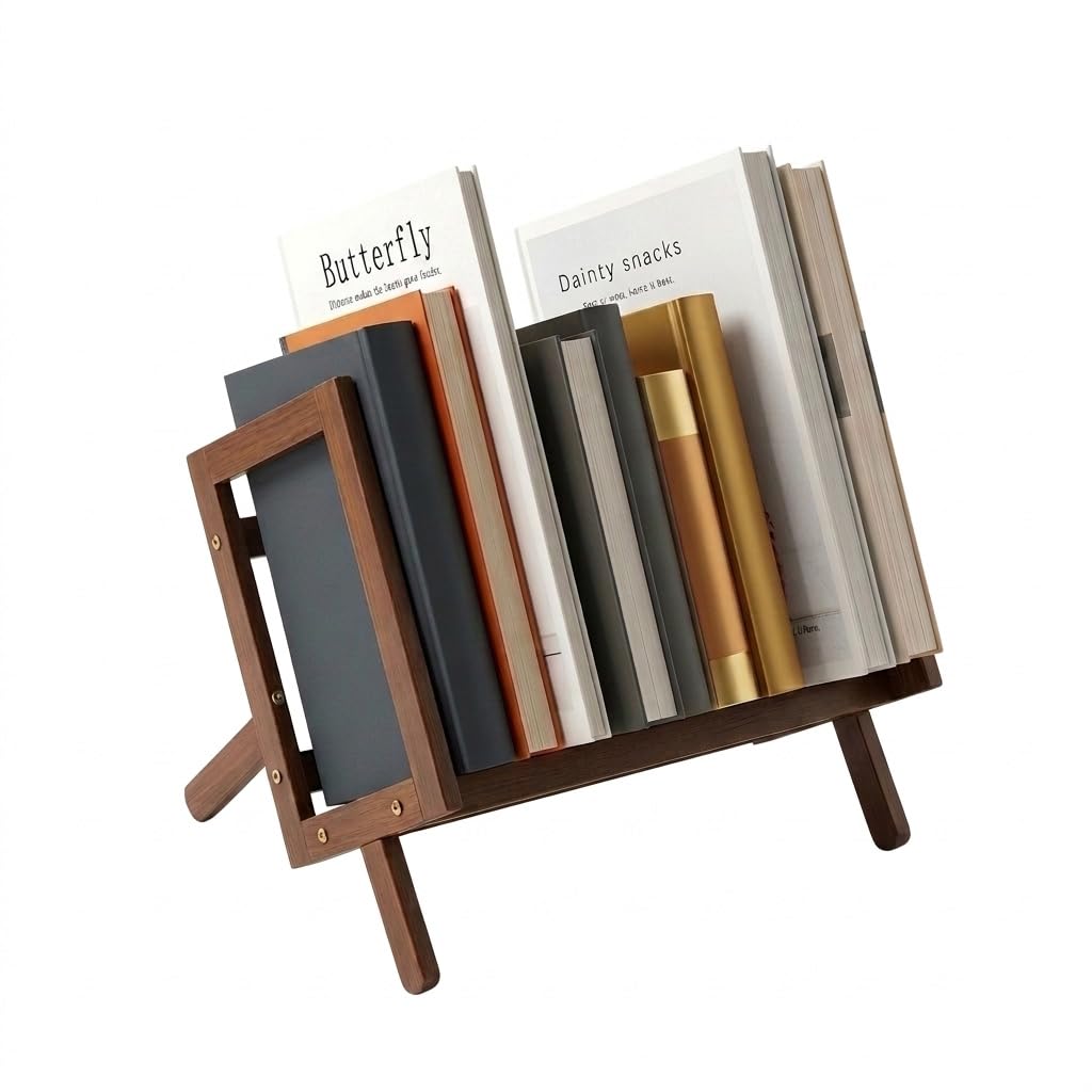 Hasthip Bamboo Book Shelf For Home & Office Table Top Book Organizer