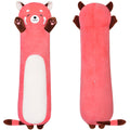 Yeqivo Cute Long Raccoon Plush Toy, Soft Hugging Plush Pillow, Kids Raccoon Plush For Girlfriend (Pink, 43.3Inch/110Cm)