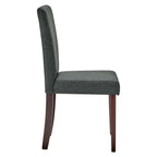 Modway Prosper Upholstered Fabric Dining Side Chair Set Of 2, Gray