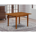 East West Furniture Milan Kitchen Dining Rectangle Wooden Table Top with Butterfly Leaf, 36x54 Inch, Saddle Brown