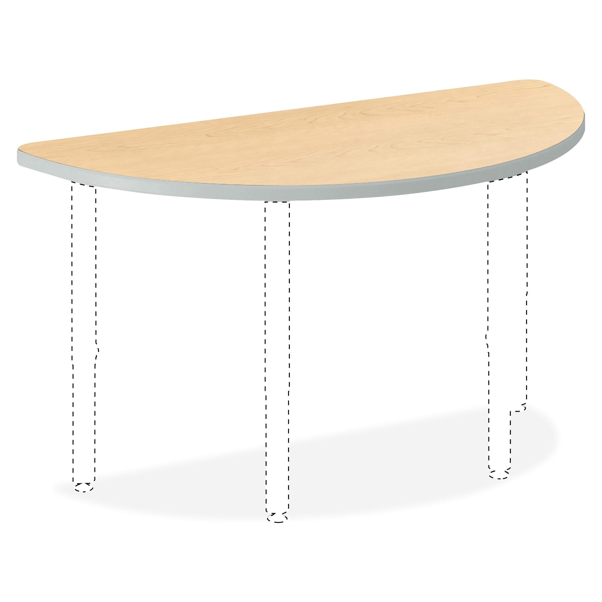 Hon Build Half Round 60" W X 30" D Table Top, Natural Maple