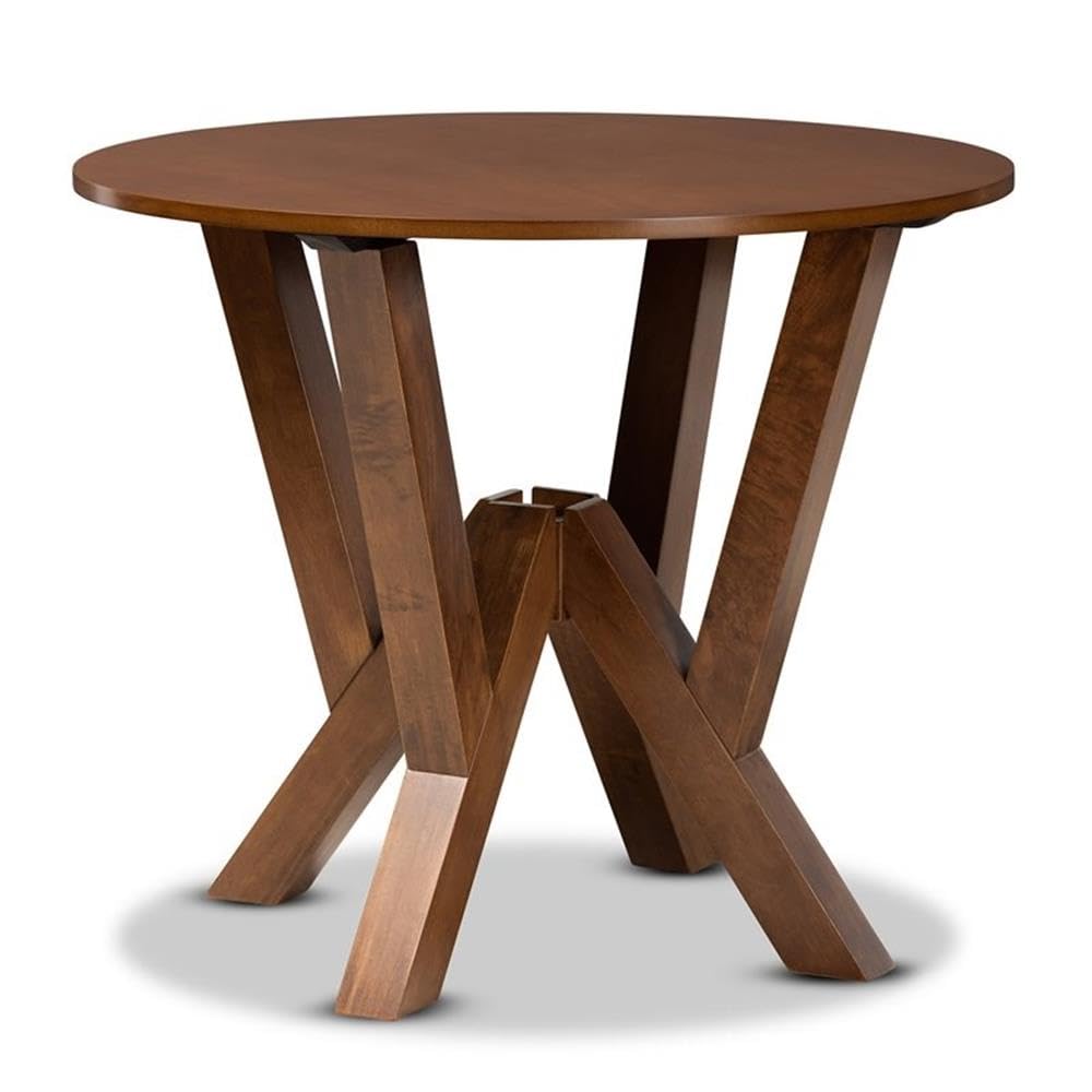 Baxton Studio Noelia Modern and Contemporary Transitional Walnut Brown Finished Wood 5-Piece Dining Set