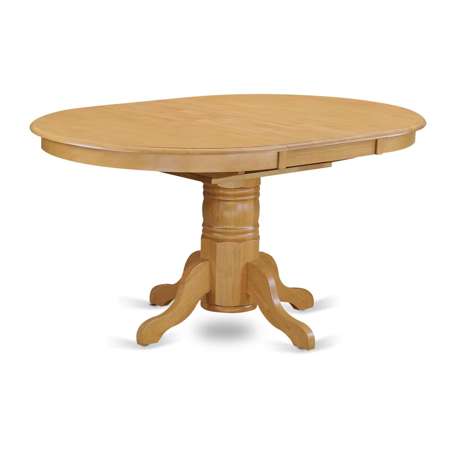 East West Furniture AVNO5-OAK-W Avon 5 Piece Dinette Set for 4 Includes an Oval Table with Butterfly Leaf and 4 Dining Room Chairs, 42x60 Inch, Oak