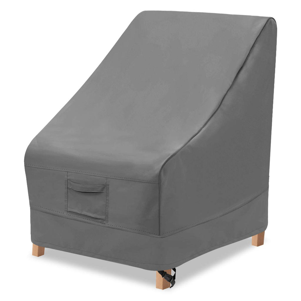 Vailge Outdoor High Back Chair Cover,Waterproof Patio Chair Covers,600D Heavy Duty Veranda Chair Cover Anti-Uv Lawn Patio Furniture Chair Cover - 35 L X 28W X 35' H, Grey