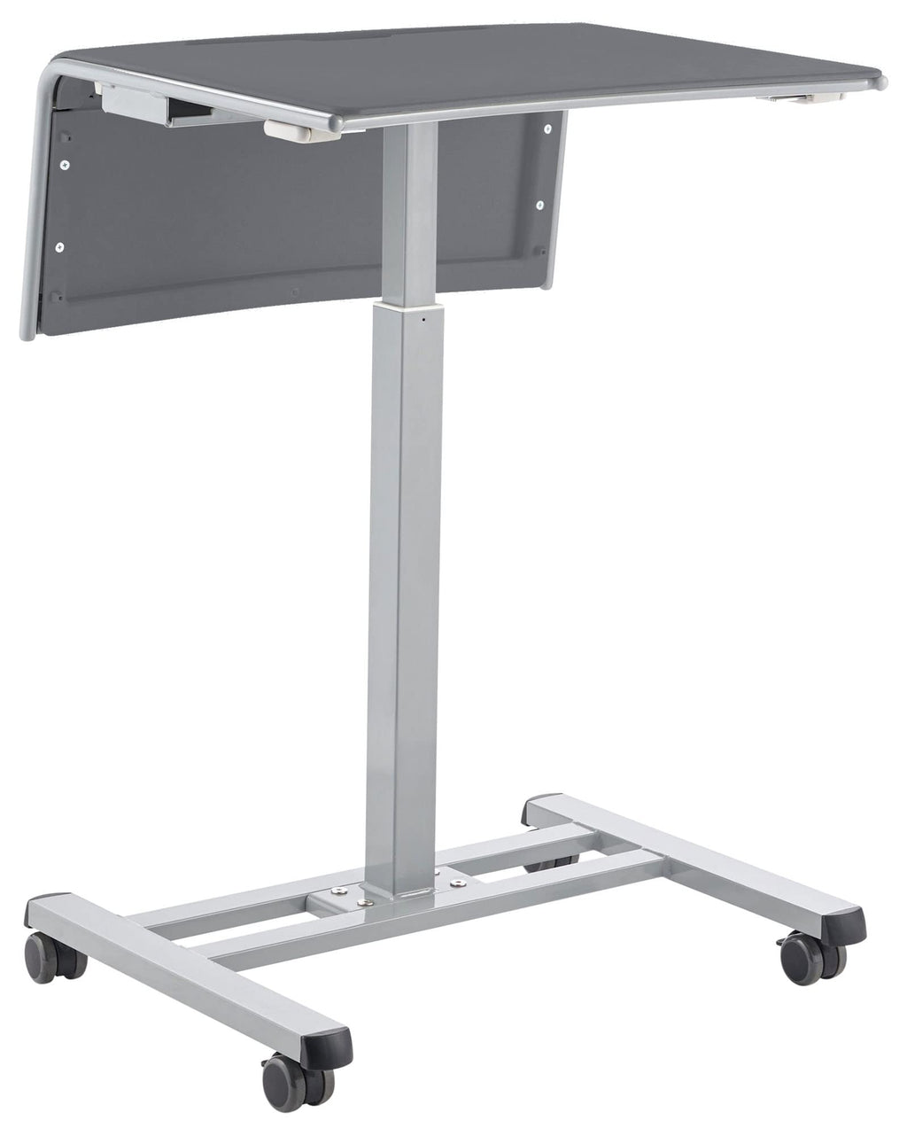 National Public Seating Sit-Stand Desk Workstation, Grey