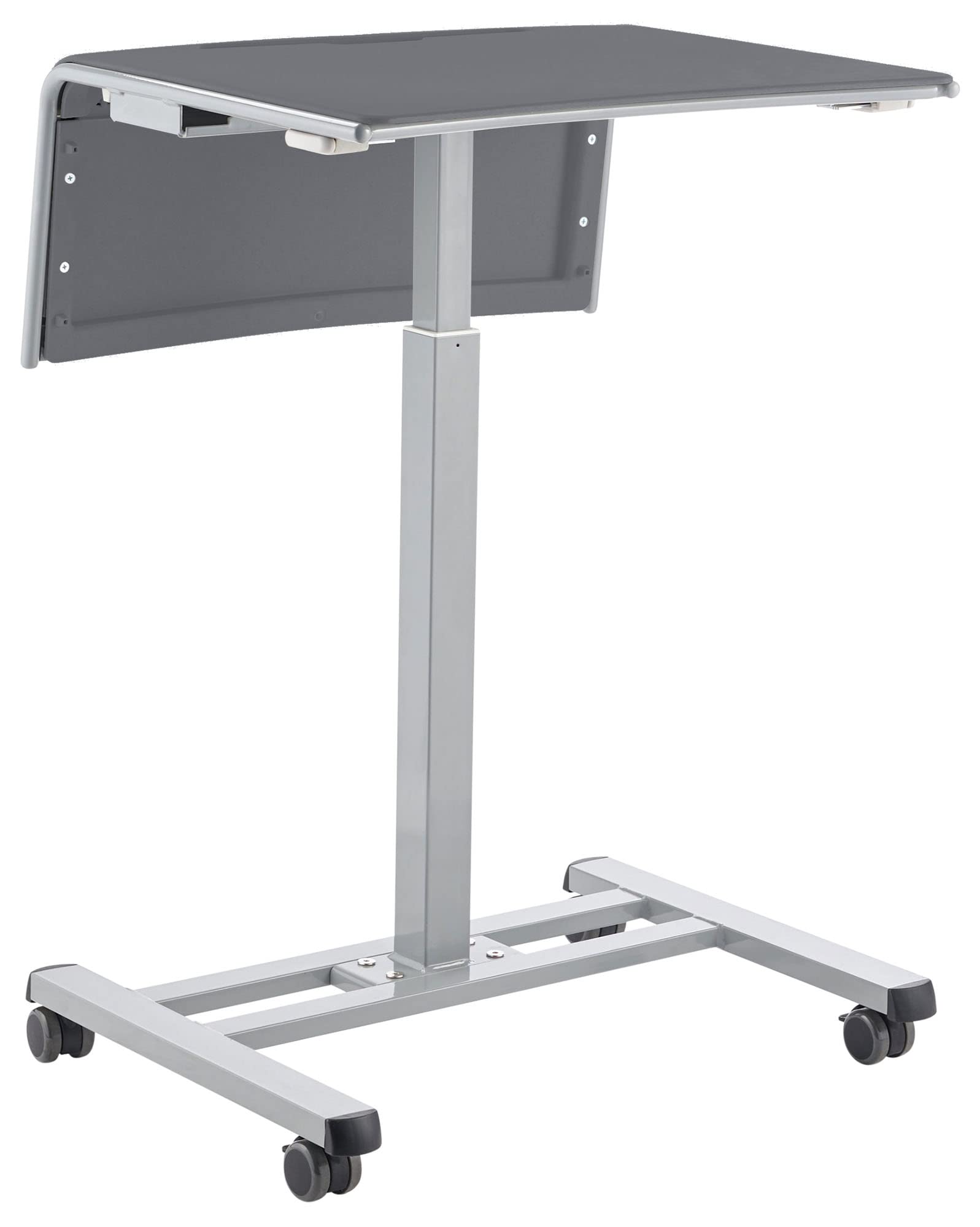 National Public Seating Sit-Stand Desk Workstation, Grey