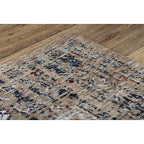 Sanction 10' X 13' Abstract Beige/White/Brown/Multi Color Power-Loomed Area Rug