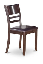 East West Furniture BOLY5-CAP-LC 5 Piece Modern Dining Table Set Includes a Round Kitchen Table and 4 Faux Leather Dining Room Chairs, 42x42 Inch, Cappuccino