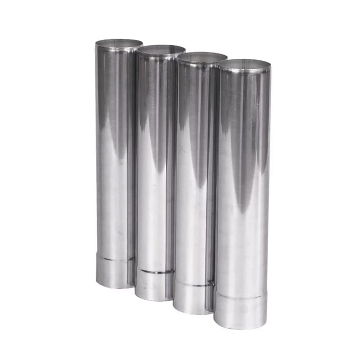 FIREHIKING Thicken Stove Pipe 2.36inch/6cm Chimney Flue 4pcs Stainless Steel Straight Extension for Camping Stove - 14.17in/36cm