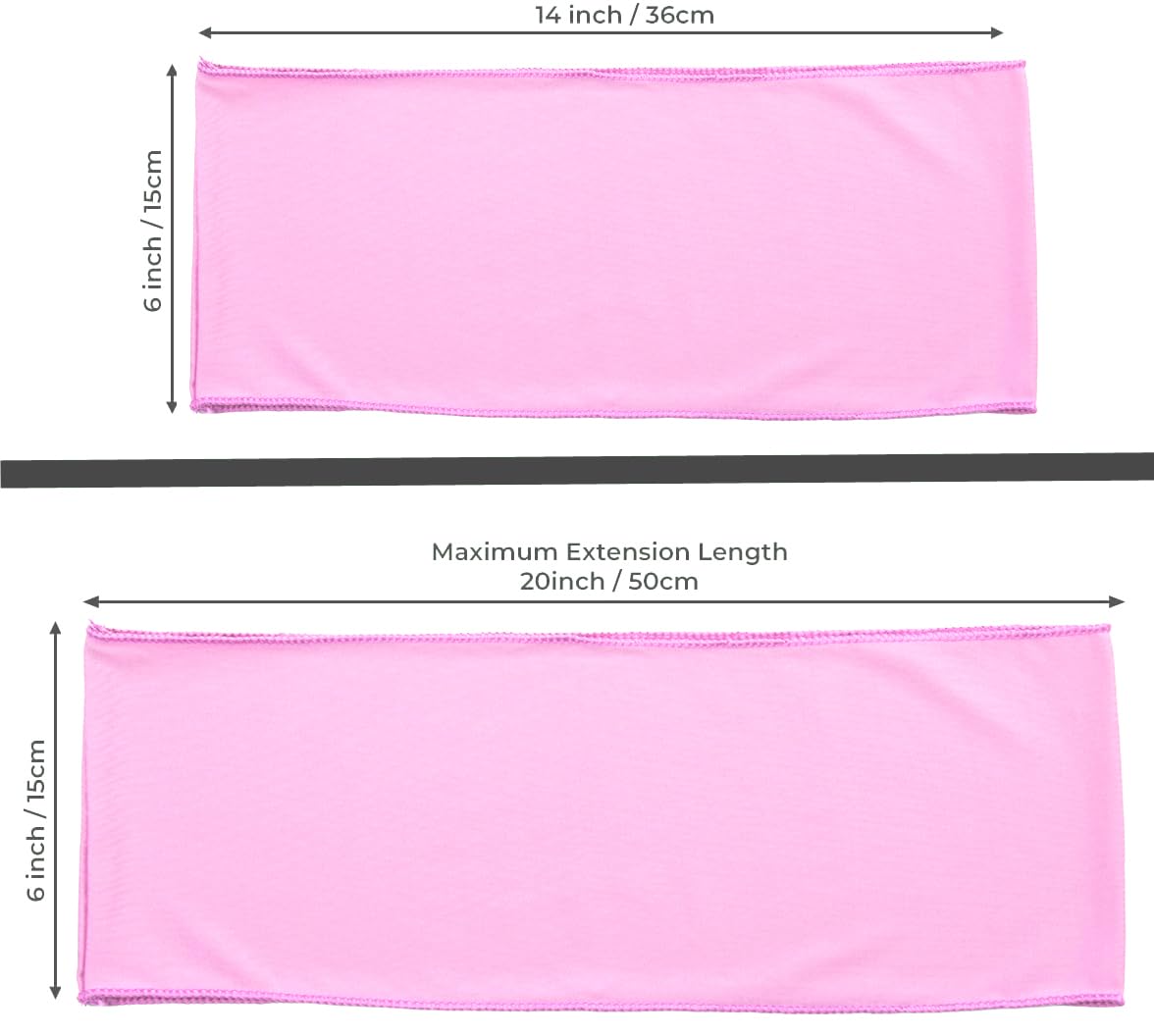 Mds Pack Of 50 Spandex Chair Sashes Bow Sash Elastic Chair Bands Ties Without Buckle For Wedding And Events Decoration Spandex Slider Sashes Bow - Pink