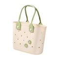MERISHOPP Shower Caddy Basket Sturdy Storage Basket for Kitchen Household College Dorm Beige