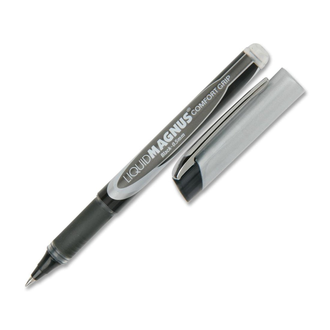 Skilcraft Nsn5877801 0.5Mm Liquid Magnus Grip Rollerball Pens - Black
